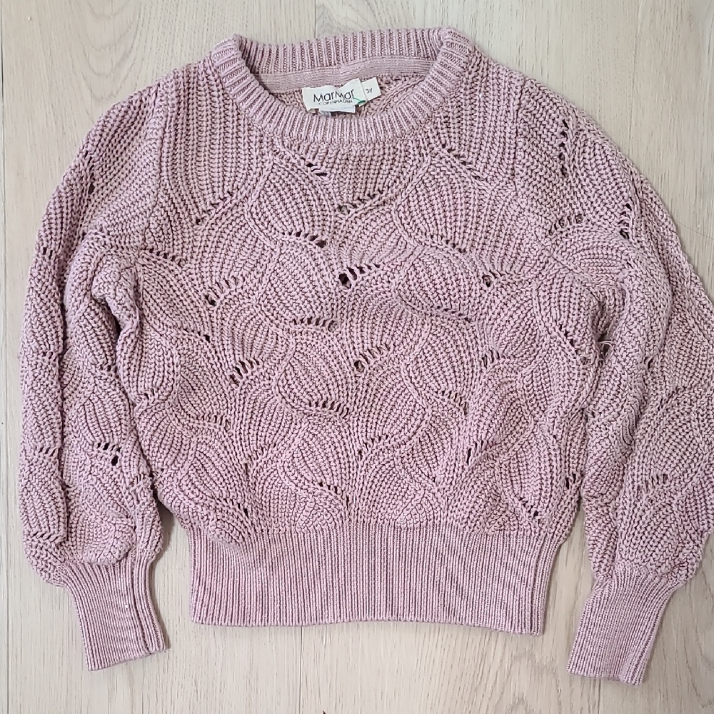 Moth Pink Knit Kids Sweater